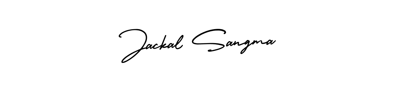Jackal Sangma stylish signature style. Best Handwritten Sign (AmerikaSignatureDemo-Regular) for my name. Handwritten Signature Collection Ideas for my name Jackal Sangma. Jackal Sangma signature style 3 images and pictures png