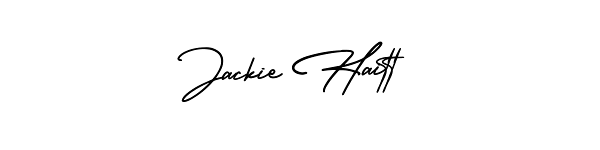Use a signature maker to create a handwritten signature online. With this signature software, you can design (AmerikaSignatureDemo-Regular) your own signature for name Jackie Haitt. Jackie Haitt signature style 3 images and pictures png