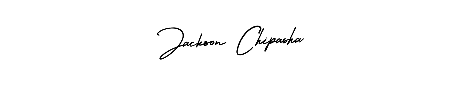 How to make Jackson Chipasha name signature. Use AmerikaSignatureDemo-Regular style for creating short signs online. This is the latest handwritten sign. Jackson Chipasha signature style 3 images and pictures png