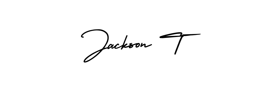 Make a beautiful signature design for name Jackson T. With this signature (AmerikaSignatureDemo-Regular) style, you can create a handwritten signature for free. Jackson T signature style 3 images and pictures png