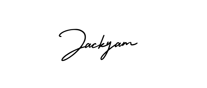 How to Draw Jackyam signature style? AmerikaSignatureDemo-Regular is a latest design signature styles for name Jackyam. Jackyam signature style 3 images and pictures png