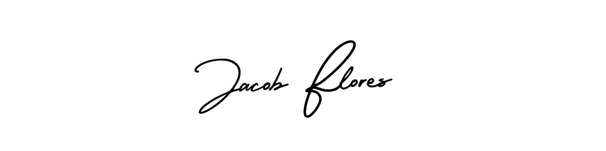 The best way (AmerikaSignatureDemo-Regular) to make a short signature is to pick only two or three words in your name. The name Jacob Flores include a total of six letters. For converting this name. Jacob Flores signature style 3 images and pictures png