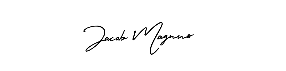 It looks lik you need a new signature style for name Jacob Magnus. Design unique handwritten (AmerikaSignatureDemo-Regular) signature with our free signature maker in just a few clicks. Jacob Magnus signature style 3 images and pictures png
