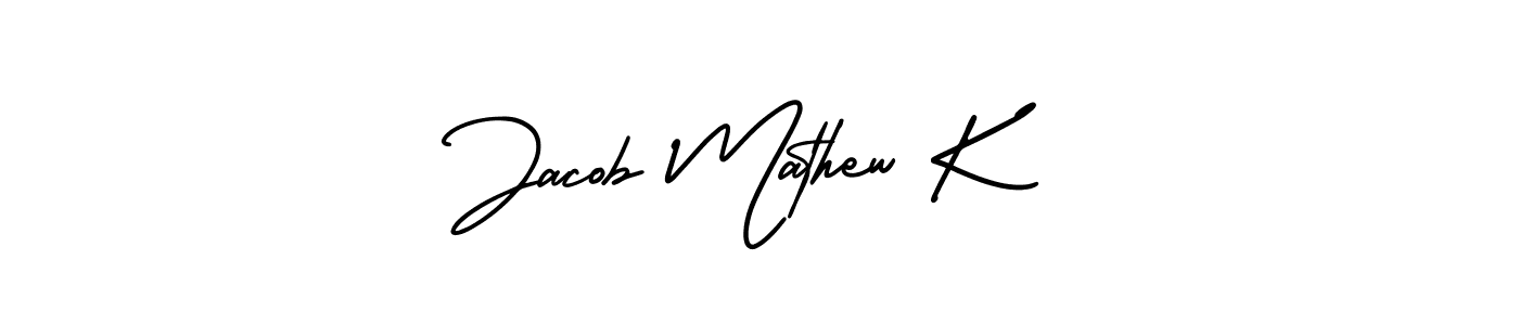 Create a beautiful signature design for name Jacob Mathew K. With this signature (AmerikaSignatureDemo-Regular) fonts, you can make a handwritten signature for free. Jacob Mathew K signature style 3 images and pictures png