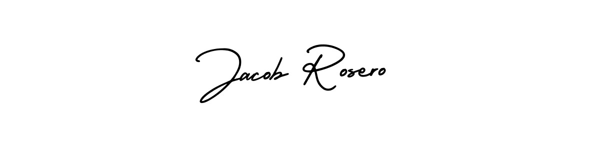 It looks lik you need a new signature style for name Jacob Rosero. Design unique handwritten (AmerikaSignatureDemo-Regular) signature with our free signature maker in just a few clicks. Jacob Rosero signature style 3 images and pictures png