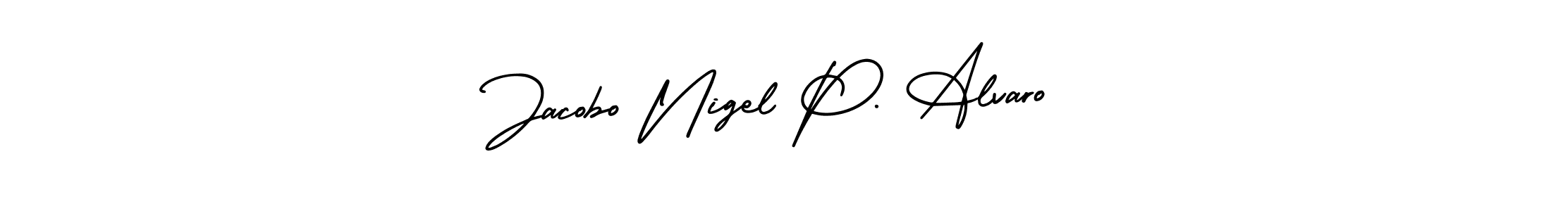 How to make Jacobo Nigel P. Alvaro signature? AmerikaSignatureDemo-Regular is a professional autograph style. Create handwritten signature for Jacobo Nigel P. Alvaro name. Jacobo Nigel P. Alvaro signature style 3 images and pictures png