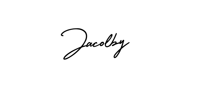 Jacolby stylish signature style. Best Handwritten Sign (AmerikaSignatureDemo-Regular) for my name. Handwritten Signature Collection Ideas for my name Jacolby. Jacolby signature style 3 images and pictures png