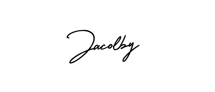 Jacolby stylish signature style. Best Handwritten Sign (AmerikaSignatureDemo-Regular) for my name. Handwritten Signature Collection Ideas for my name Jacolby. Jacolby signature style 3 images and pictures png