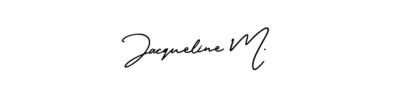 It looks lik you need a new signature style for name Jacqueline M.. Design unique handwritten (AmerikaSignatureDemo-Regular) signature with our free signature maker in just a few clicks. Jacqueline M. signature style 3 images and pictures png