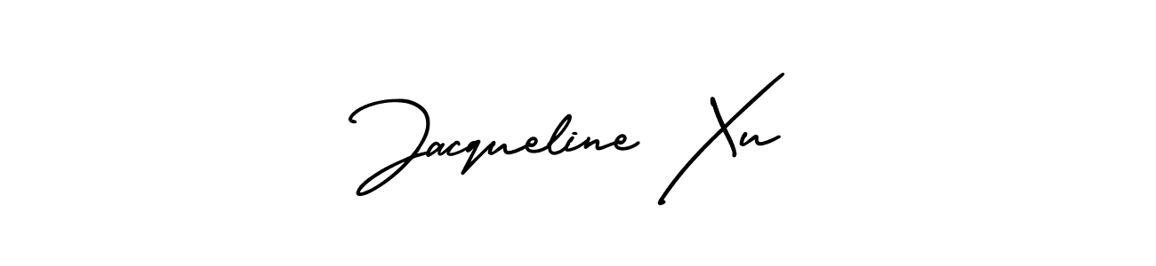 Create a beautiful signature design for name Jacqueline Xu. With this signature (AmerikaSignatureDemo-Regular) fonts, you can make a handwritten signature for free. Jacqueline Xu signature style 3 images and pictures png