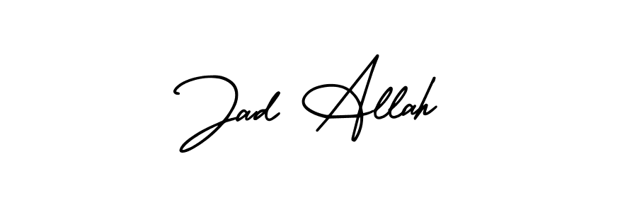 Design your own signature with our free online signature maker. With this signature software, you can create a handwritten (AmerikaSignatureDemo-Regular) signature for name Jad Allah. Jad Allah signature style 3 images and pictures png