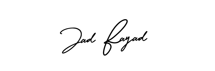 Use a signature maker to create a handwritten signature online. With this signature software, you can design (AmerikaSignatureDemo-Regular) your own signature for name Jad Fayad. Jad Fayad signature style 3 images and pictures png
