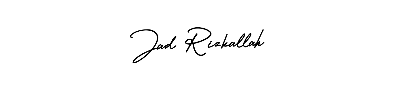 Also You can easily find your signature by using the search form. We will create Jad Rizkallah name handwritten signature images for you free of cost using AmerikaSignatureDemo-Regular sign style. Jad Rizkallah signature style 3 images and pictures png