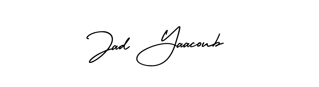 This is the best signature style for the Jad Yaacoub name. Also you like these signature font (AmerikaSignatureDemo-Regular). Mix name signature. Jad Yaacoub signature style 3 images and pictures png