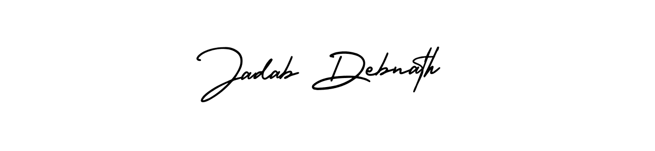 Make a short Jadab Debnath signature style. Manage your documents anywhere anytime using AmerikaSignatureDemo-Regular. Create and add eSignatures, submit forms, share and send files easily. Jadab Debnath signature style 3 images and pictures png