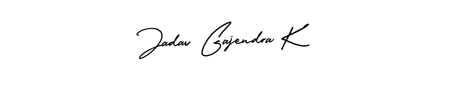 How to make Jadav Gajendra K name signature. Use AmerikaSignatureDemo-Regular style for creating short signs online. This is the latest handwritten sign. Jadav Gajendra K signature style 3 images and pictures png