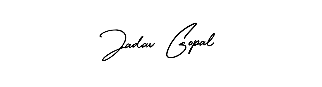 How to make Jadav Gopal name signature. Use AmerikaSignatureDemo-Regular style for creating short signs online. This is the latest handwritten sign. Jadav Gopal signature style 3 images and pictures png