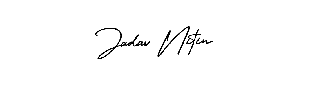 It looks lik you need a new signature style for name Jadav Nitin. Design unique handwritten (AmerikaSignatureDemo-Regular) signature with our free signature maker in just a few clicks. Jadav Nitin signature style 3 images and pictures png