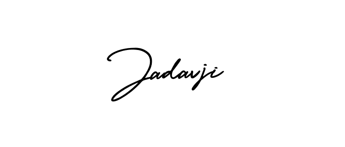 Jadavji stylish signature style. Best Handwritten Sign (AmerikaSignatureDemo-Regular) for my name. Handwritten Signature Collection Ideas for my name Jadavji. Jadavji signature style 3 images and pictures png