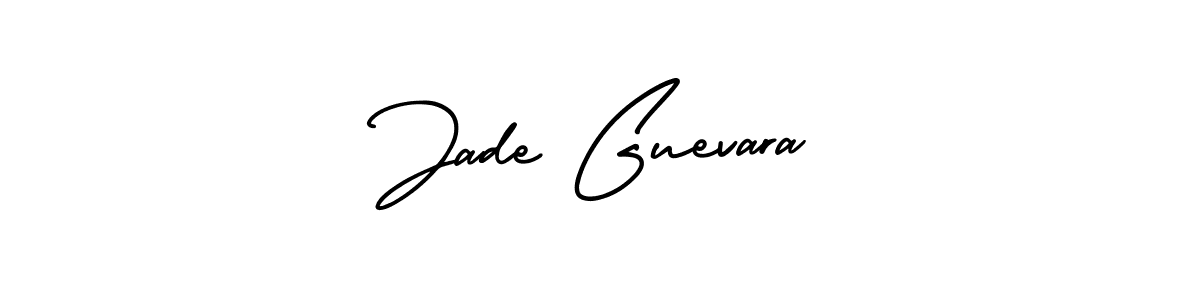 The best way (AmerikaSignatureDemo-Regular) to make a short signature is to pick only two or three words in your name. The name Jade Guevara include a total of six letters. For converting this name. Jade Guevara signature style 3 images and pictures png