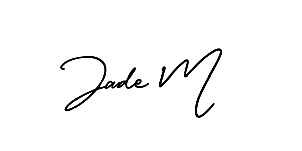 It looks lik you need a new signature style for name Jade M. Design unique handwritten (AmerikaSignatureDemo-Regular) signature with our free signature maker in just a few clicks. Jade M signature style 3 images and pictures png