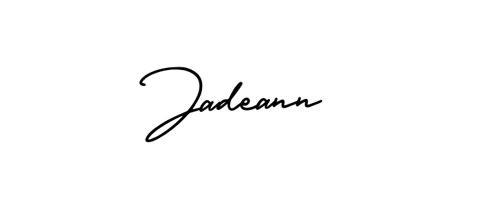 How to make Jadeann name signature. Use AmerikaSignatureDemo-Regular style for creating short signs online. This is the latest handwritten sign. Jadeann signature style 3 images and pictures png
