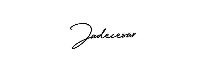 How to make Jadecesar name signature. Use AmerikaSignatureDemo-Regular style for creating short signs online. This is the latest handwritten sign. Jadecesar signature style 3 images and pictures png