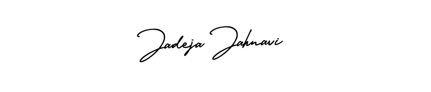 Use a signature maker to create a handwritten signature online. With this signature software, you can design (AmerikaSignatureDemo-Regular) your own signature for name Jadeja Jahnavi. Jadeja Jahnavi signature style 3 images and pictures png