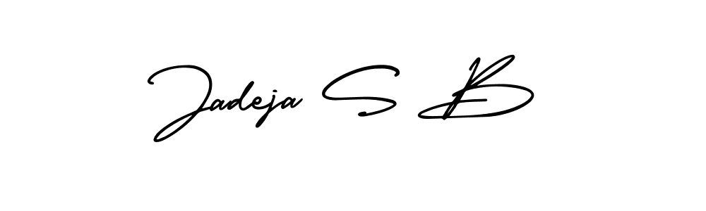 Design your own signature with our free online signature maker. With this signature software, you can create a handwritten (AmerikaSignatureDemo-Regular) signature for name Jadeja S B. Jadeja S B signature style 3 images and pictures png