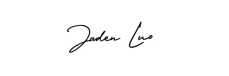 How to Draw Jaden Luo signature style? AmerikaSignatureDemo-Regular is a latest design signature styles for name Jaden Luo. Jaden Luo signature style 3 images and pictures png