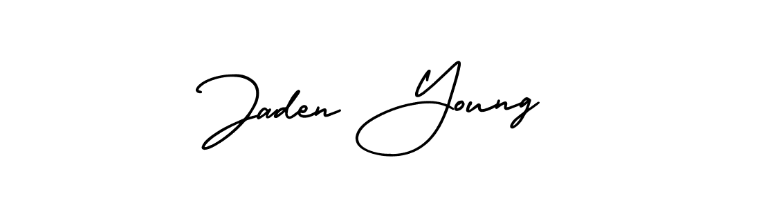 Make a beautiful signature design for name Jaden Young. With this signature (AmerikaSignatureDemo-Regular) style, you can create a handwritten signature for free. Jaden Young signature style 3 images and pictures png