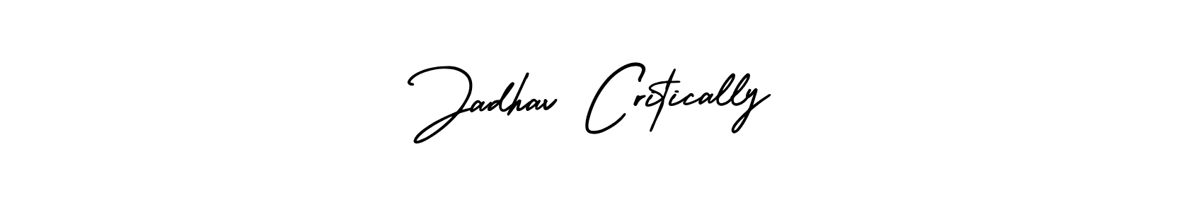 How to Draw Jadhav Critically signature style? AmerikaSignatureDemo-Regular is a latest design signature styles for name Jadhav Critically. Jadhav Critically signature style 3 images and pictures png