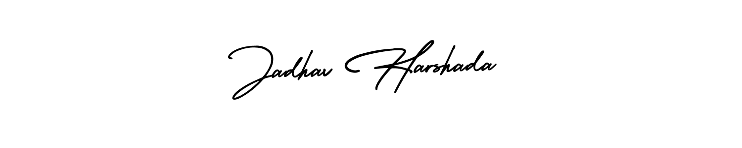 Jadhav Harshada stylish signature style. Best Handwritten Sign (AmerikaSignatureDemo-Regular) for my name. Handwritten Signature Collection Ideas for my name Jadhav Harshada. Jadhav Harshada signature style 3 images and pictures png