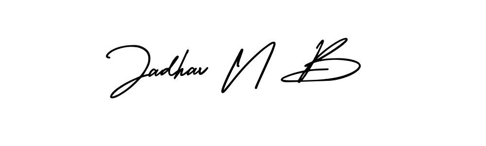 How to Draw Jadhav N B signature style? AmerikaSignatureDemo-Regular is a latest design signature styles for name Jadhav N B. Jadhav N B signature style 3 images and pictures png