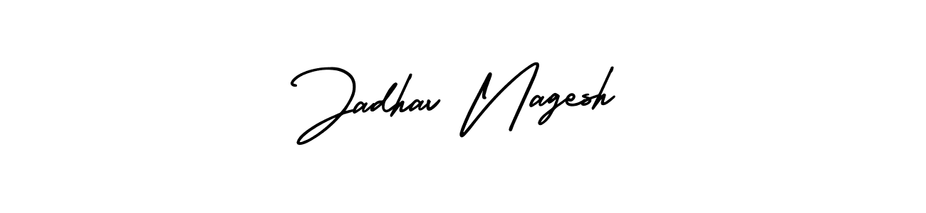 AmerikaSignatureDemo-Regular is a professional signature style that is perfect for those who want to add a touch of class to their signature. It is also a great choice for those who want to make their signature more unique. Get Jadhav Nagesh name to fancy signature for free. Jadhav Nagesh signature style 3 images and pictures png