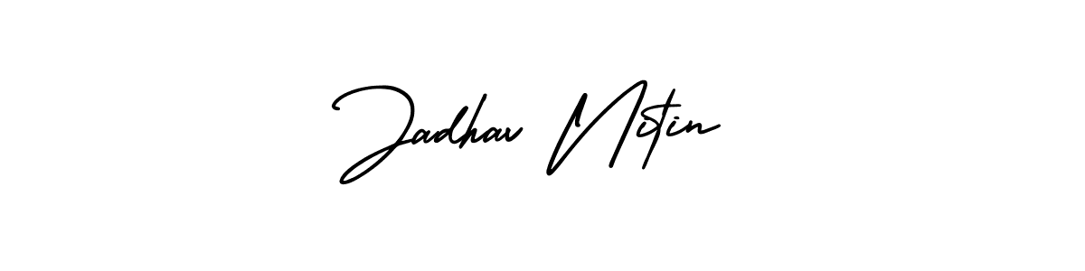 It looks lik you need a new signature style for name Jadhav Nitin. Design unique handwritten (AmerikaSignatureDemo-Regular) signature with our free signature maker in just a few clicks. Jadhav Nitin signature style 3 images and pictures png