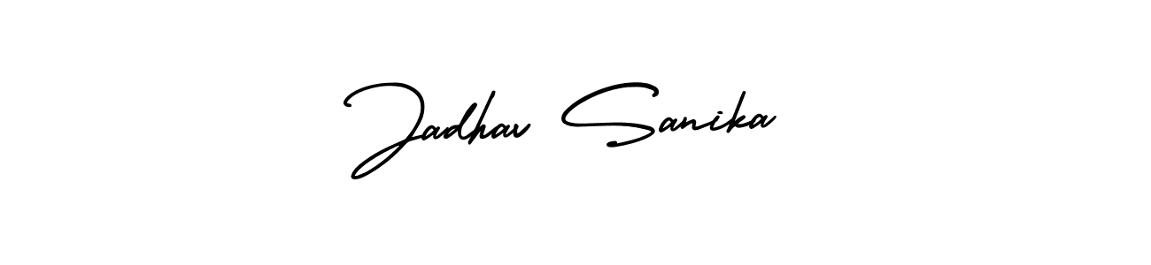 Use a signature maker to create a handwritten signature online. With this signature software, you can design (AmerikaSignatureDemo-Regular) your own signature for name Jadhav Sanika. Jadhav Sanika signature style 3 images and pictures png