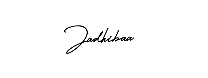 It looks lik you need a new signature style for name Jadhibaa. Design unique handwritten (AmerikaSignatureDemo-Regular) signature with our free signature maker in just a few clicks. Jadhibaa signature style 3 images and pictures png