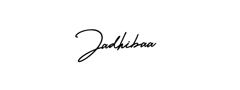 Use a signature maker to create a handwritten signature online. With this signature software, you can design (AmerikaSignatureDemo-Regular) your own signature for name Jadhibaa. Jadhibaa signature style 3 images and pictures png