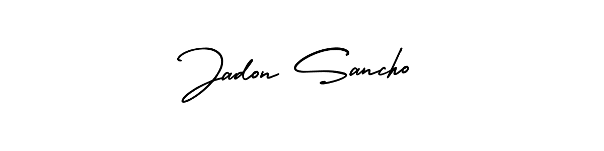 Use a signature maker to create a handwritten signature online. With this signature software, you can design (AmerikaSignatureDemo-Regular) your own signature for name Jadon Sancho. Jadon Sancho signature style 3 images and pictures png