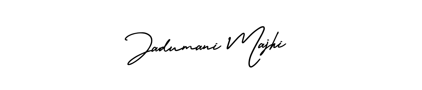 Similarly AmerikaSignatureDemo-Regular is the best handwritten signature design. Signature creator online .You can use it as an online autograph creator for name Jadumani Majhi. Jadumani Majhi signature style 3 images and pictures png