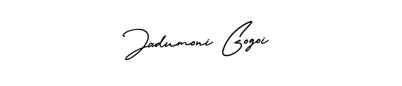 Use a signature maker to create a handwritten signature online. With this signature software, you can design (AmerikaSignatureDemo-Regular) your own signature for name Jadumoni Gogoi. Jadumoni Gogoi signature style 3 images and pictures png