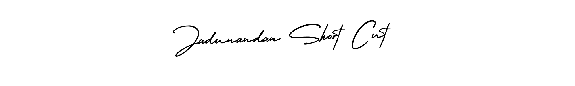 This is the best signature style for the Jadunandan Short Cut name. Also you like these signature font (AmerikaSignatureDemo-Regular). Mix name signature. Jadunandan Short Cut signature style 3 images and pictures png
