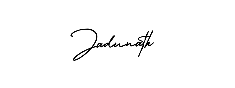 The best way (AmerikaSignatureDemo-Regular) to make a short signature is to pick only two or three words in your name. The name Jadunath include a total of six letters. For converting this name. Jadunath signature style 3 images and pictures png