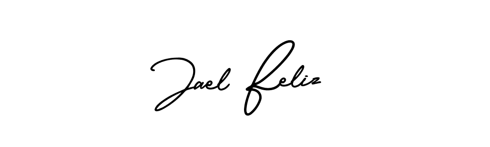 It looks lik you need a new signature style for name Jael Feliz. Design unique handwritten (AmerikaSignatureDemo-Regular) signature with our free signature maker in just a few clicks. Jael Feliz signature style 3 images and pictures png