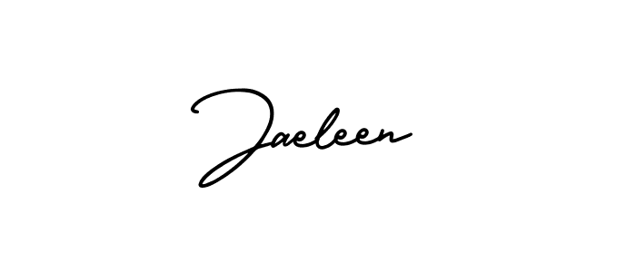 How to make Jaeleen name signature. Use AmerikaSignatureDemo-Regular style for creating short signs online. This is the latest handwritten sign. Jaeleen signature style 3 images and pictures png