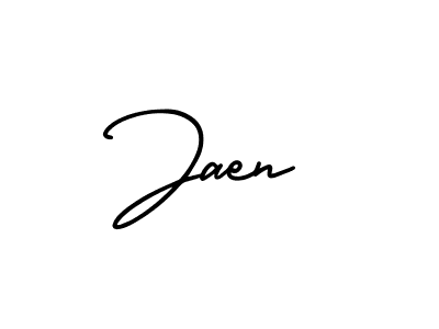 You should practise on your own different ways (AmerikaSignatureDemo-Regular) to write your name (Jaen) in signature. don't let someone else do it for you. Jaen signature style 3 images and pictures png