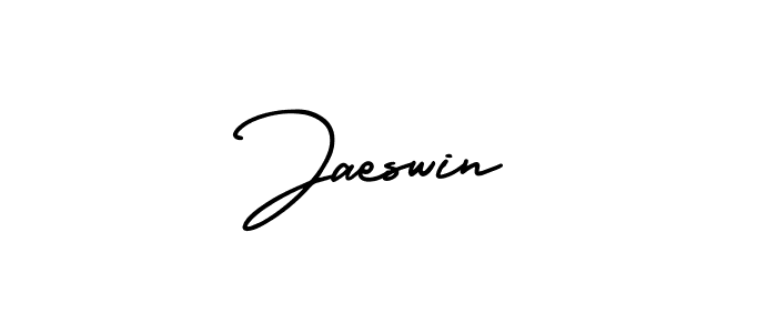 How to make Jaeswin name signature. Use AmerikaSignatureDemo-Regular style for creating short signs online. This is the latest handwritten sign. Jaeswin signature style 3 images and pictures png