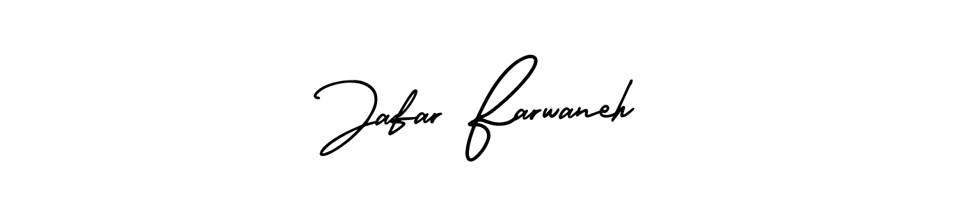 You should practise on your own different ways (AmerikaSignatureDemo-Regular) to write your name (Jafar Farwaneh) in signature. don't let someone else do it for you. Jafar Farwaneh signature style 3 images and pictures png