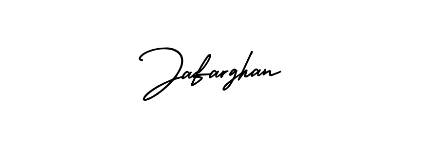 You should practise on your own different ways (AmerikaSignatureDemo-Regular) to write your name (Jafarghan) in signature. don't let someone else do it for you. Jafarghan signature style 3 images and pictures png